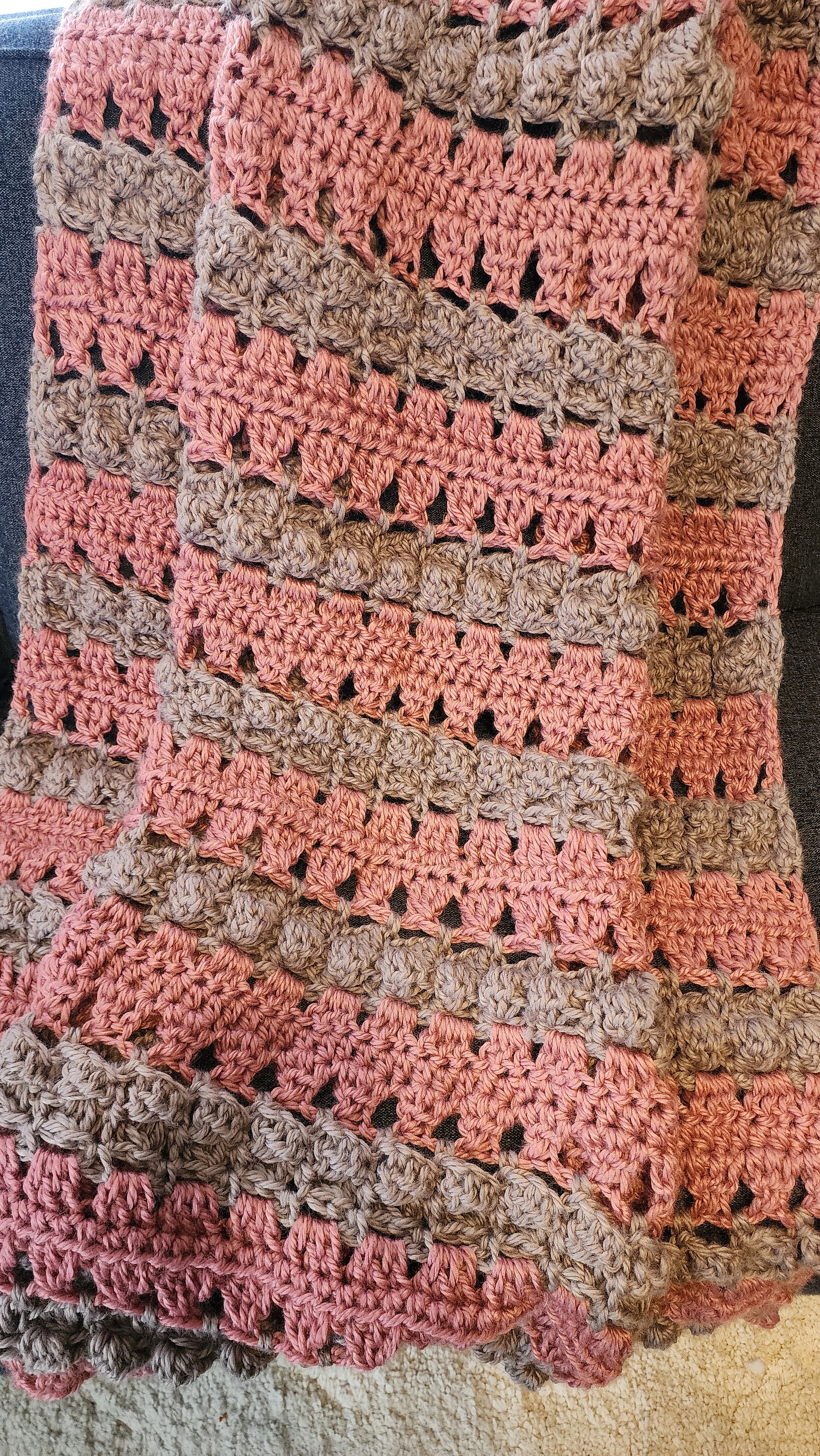 London Fog Crochet Throw Blanket Pattern [Digital File Only!] product image (1)