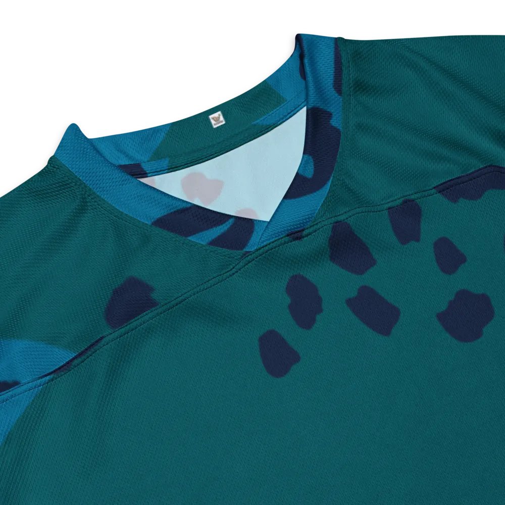 Dynamic Blue Leopard Hockey Fan Jersey product image (11)