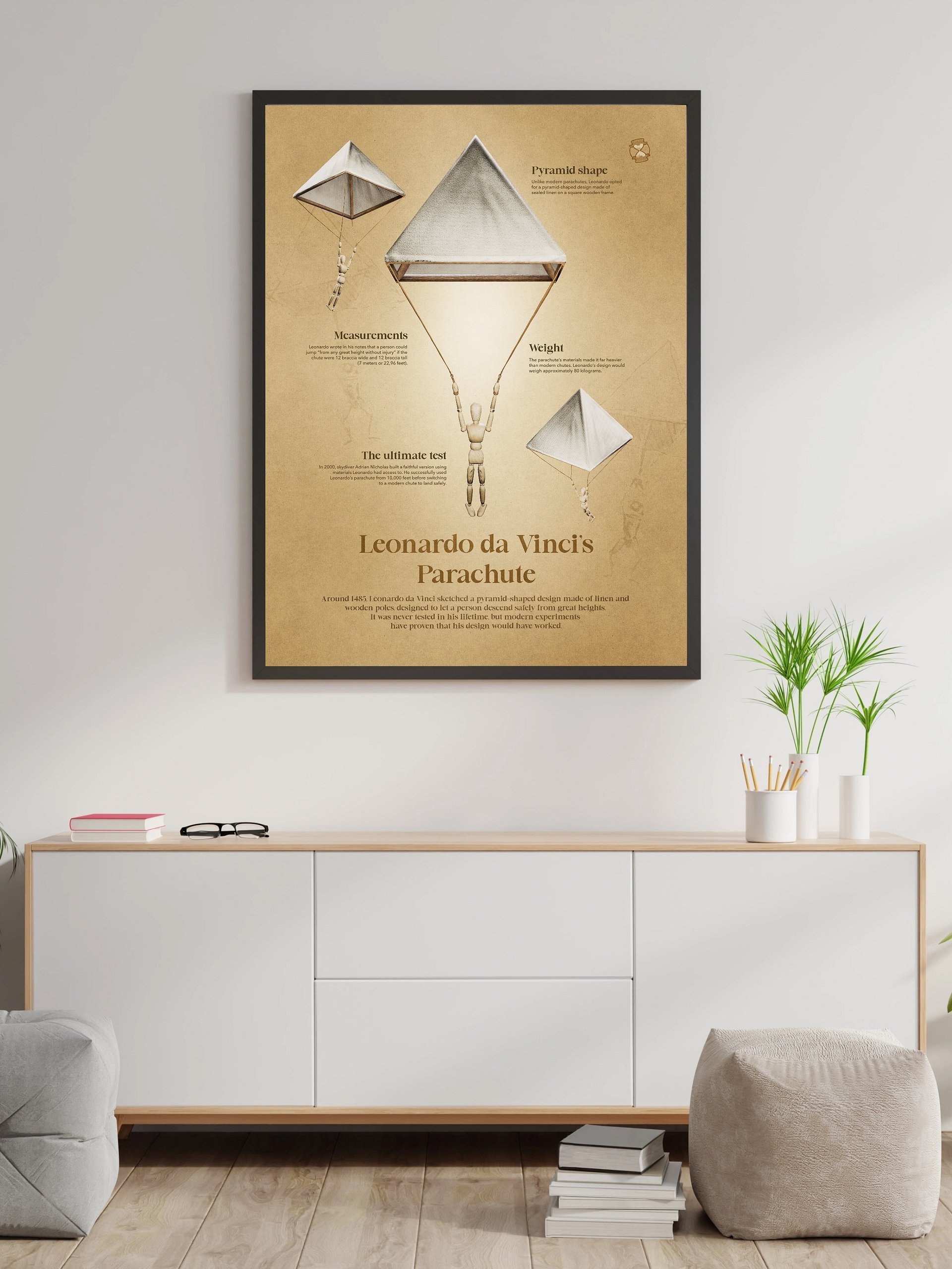 Leonardo da Vinci's Parachute (Unframed poster) product image (5)