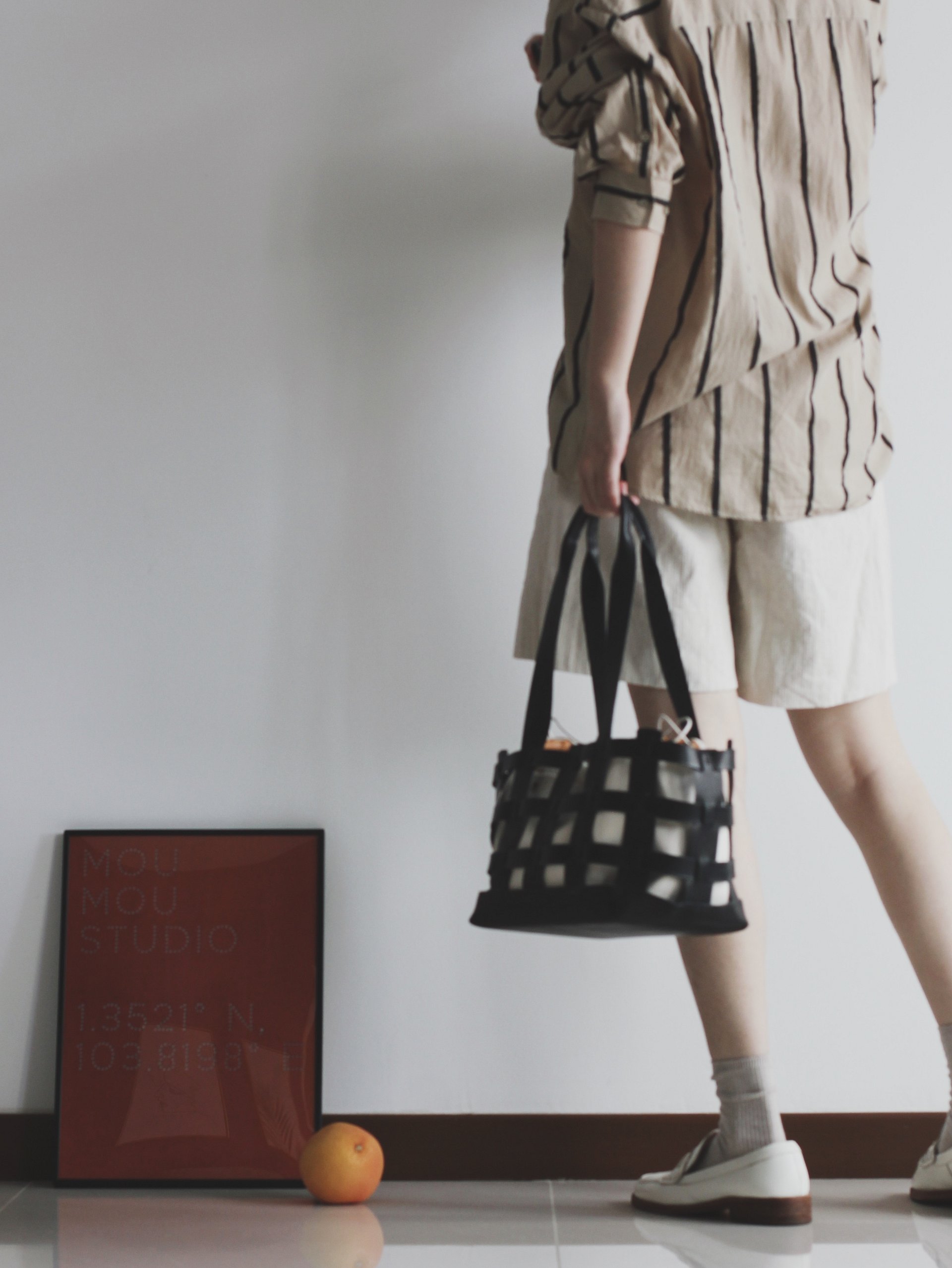 Vegetable Tanned Leather Caged Tote Bag - Large product image (5)