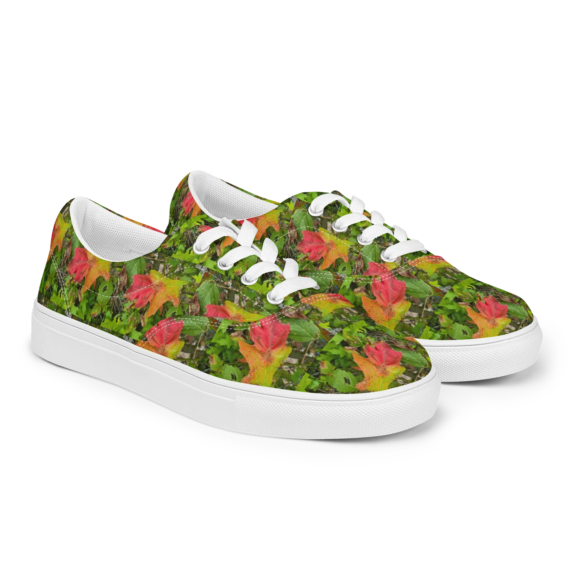 Fall Foliage Lace-Up Women's Canvas Shoes product image (3)
