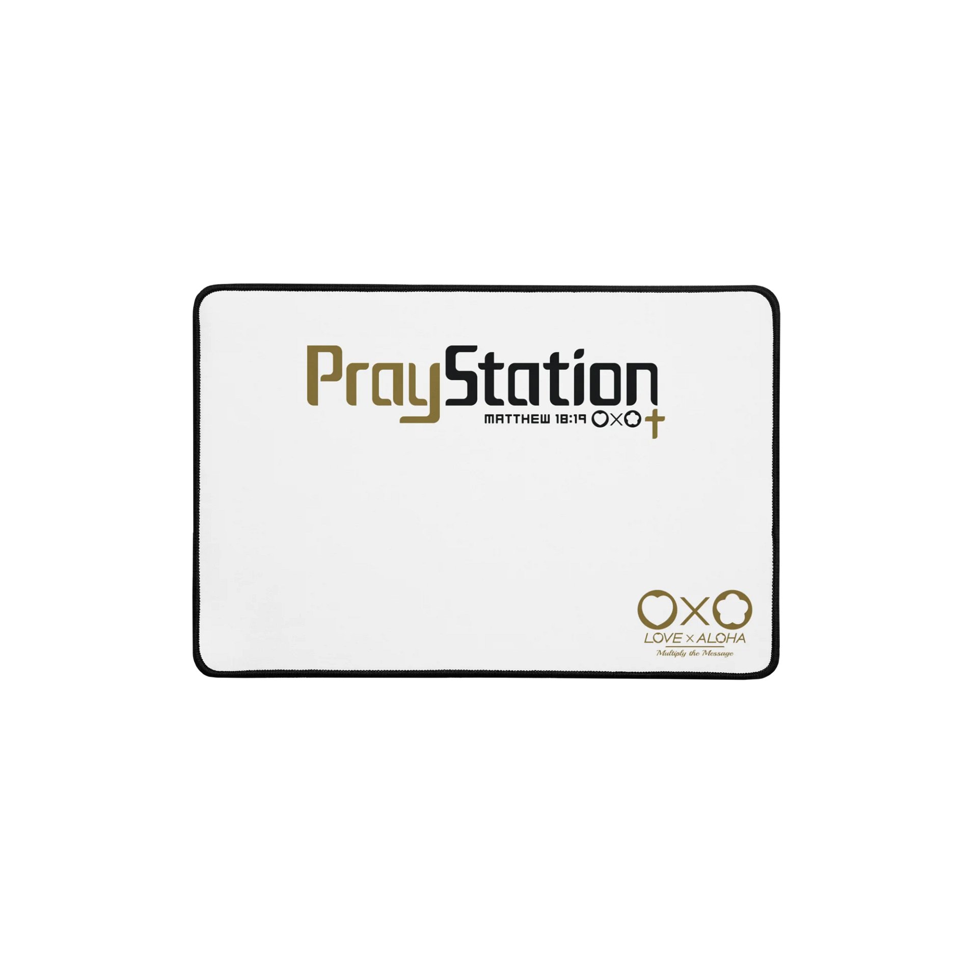 LXA PrayStation Desk Mat - White | Love X Aloha - Faith Collection | Premium Christian Merch product image (1)