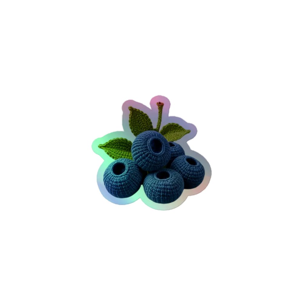 CozyAvocado Kiss-Cut Holographic Sticker Sheet Blueberry #1 product image (1)