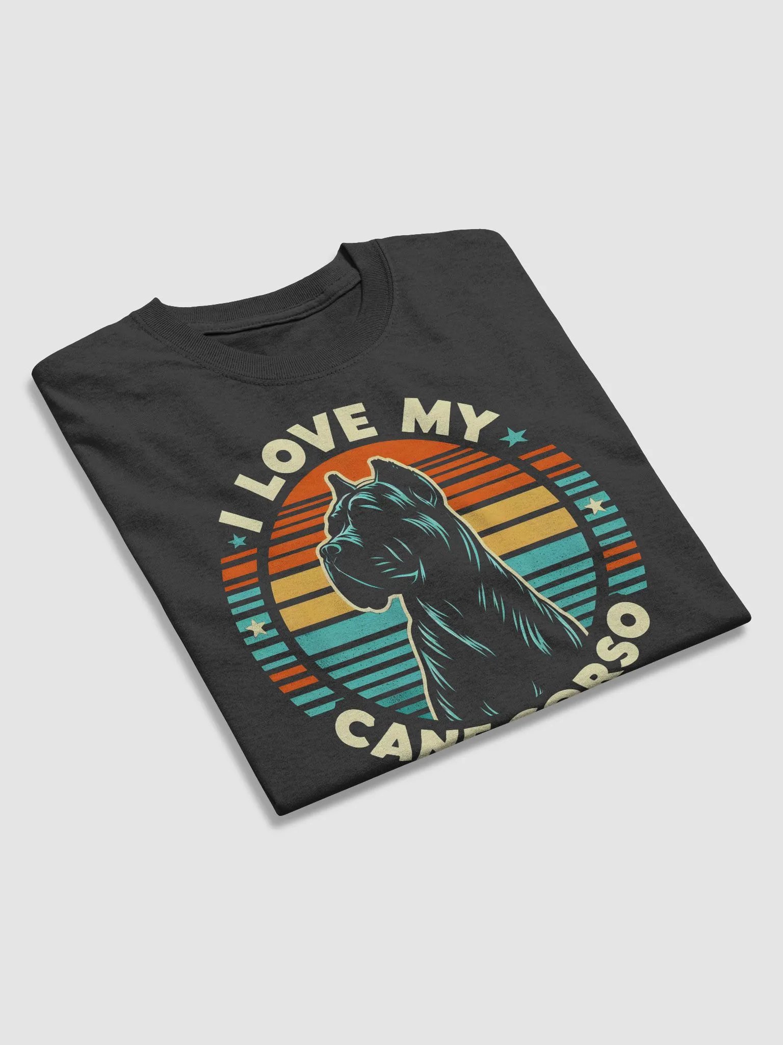 I Love My Cane Corso Retro T-Shirt product image (2)