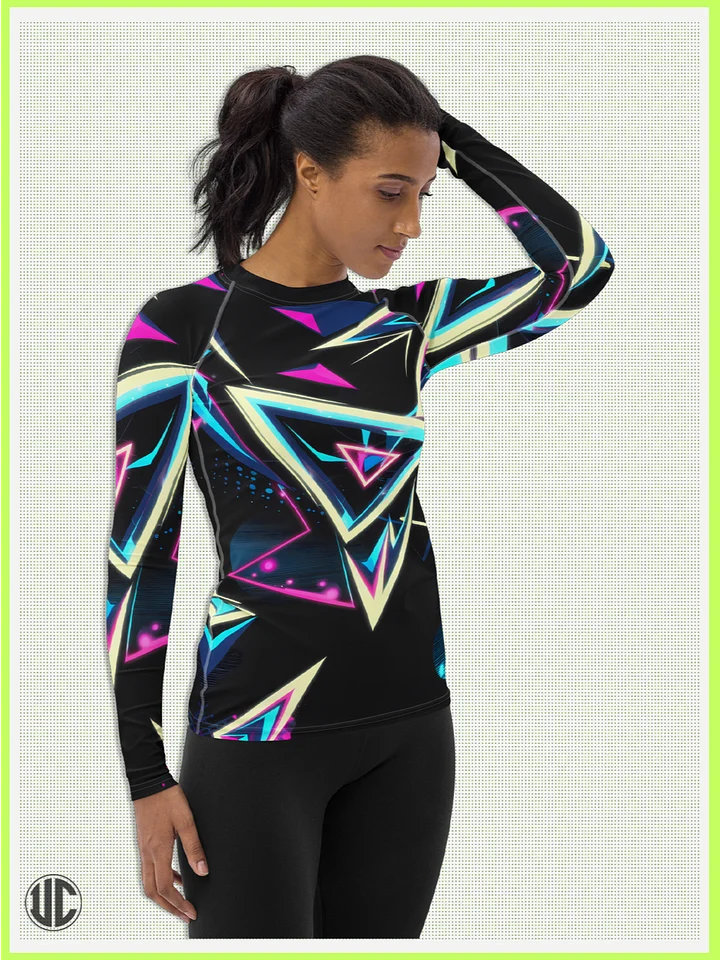 Electric ’80s Neon – Women’s Rash Guard product image (1)
