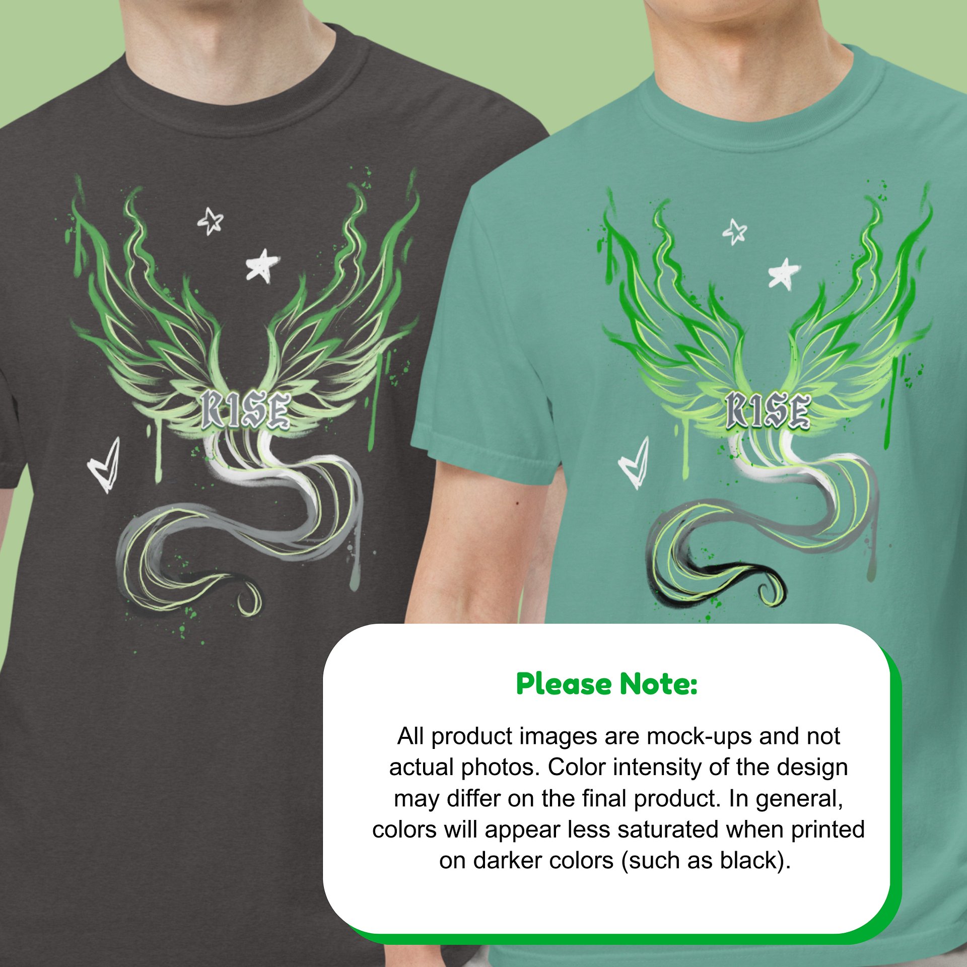 RISE Collection: Subtle Aromantic Pride Phoenix Tee product image (5)