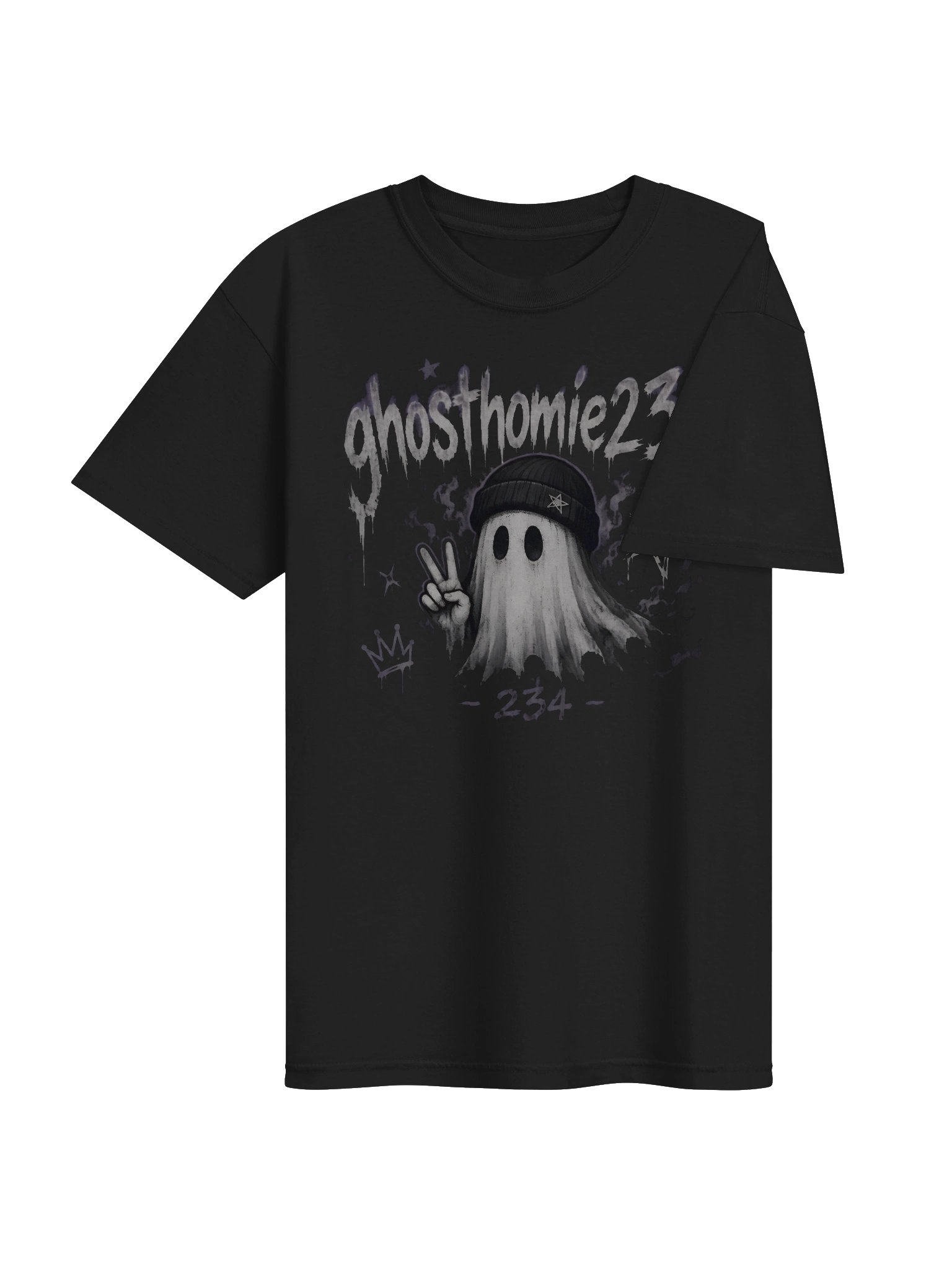 Purple Grunge Ghost Heavyweight Tee product image (4)