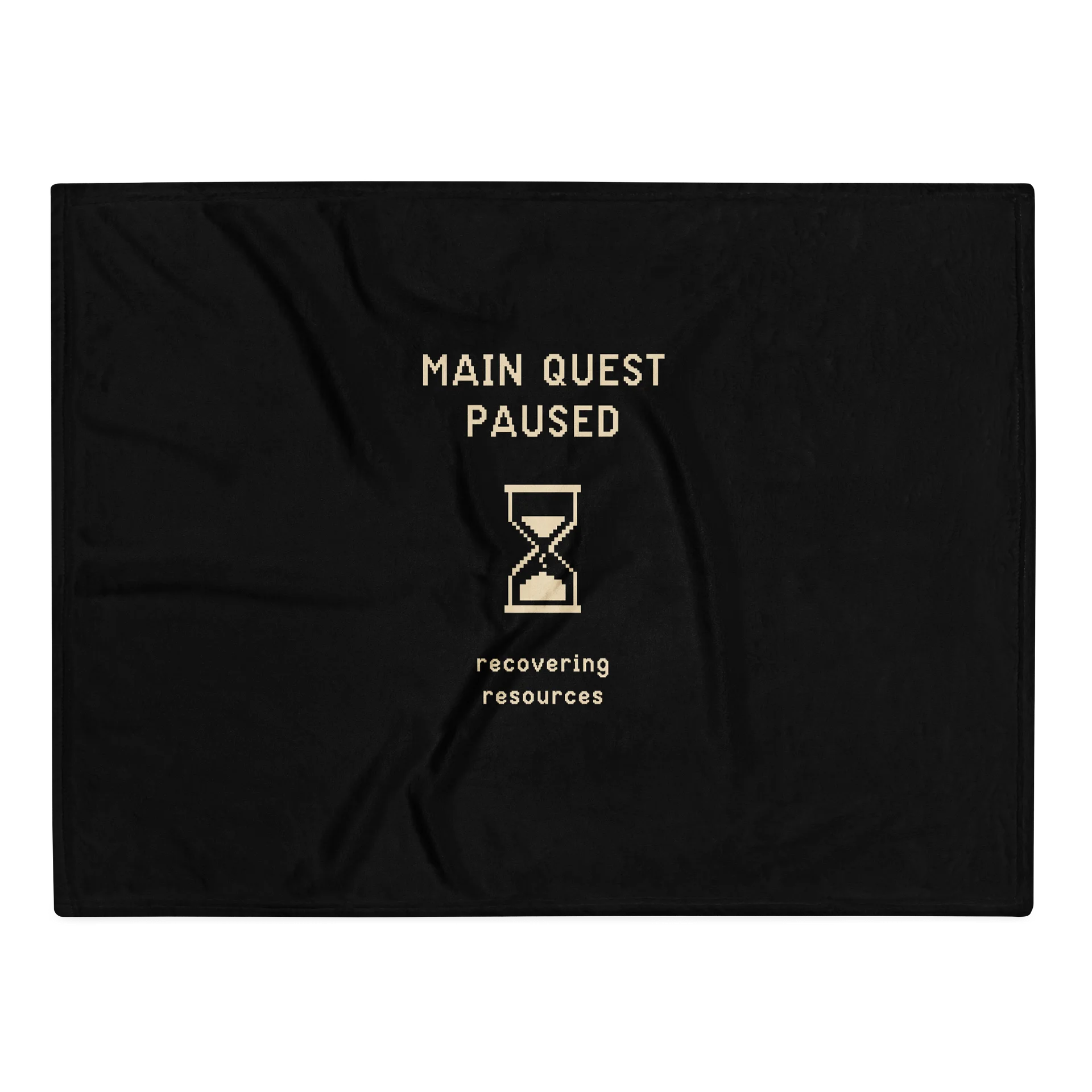 Main Quest Paused Blanket | Chronic Illness Recovery & Gamer Rest Throw product image (1)