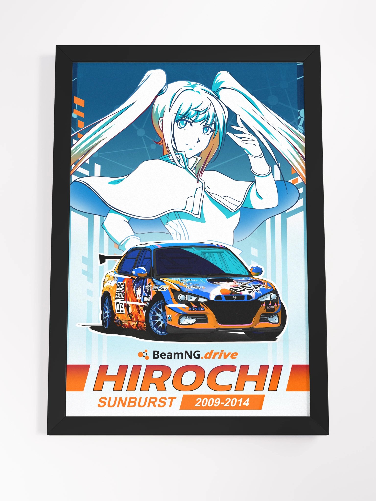 Framed Poster: Itasha Livery Stylized product image (4)