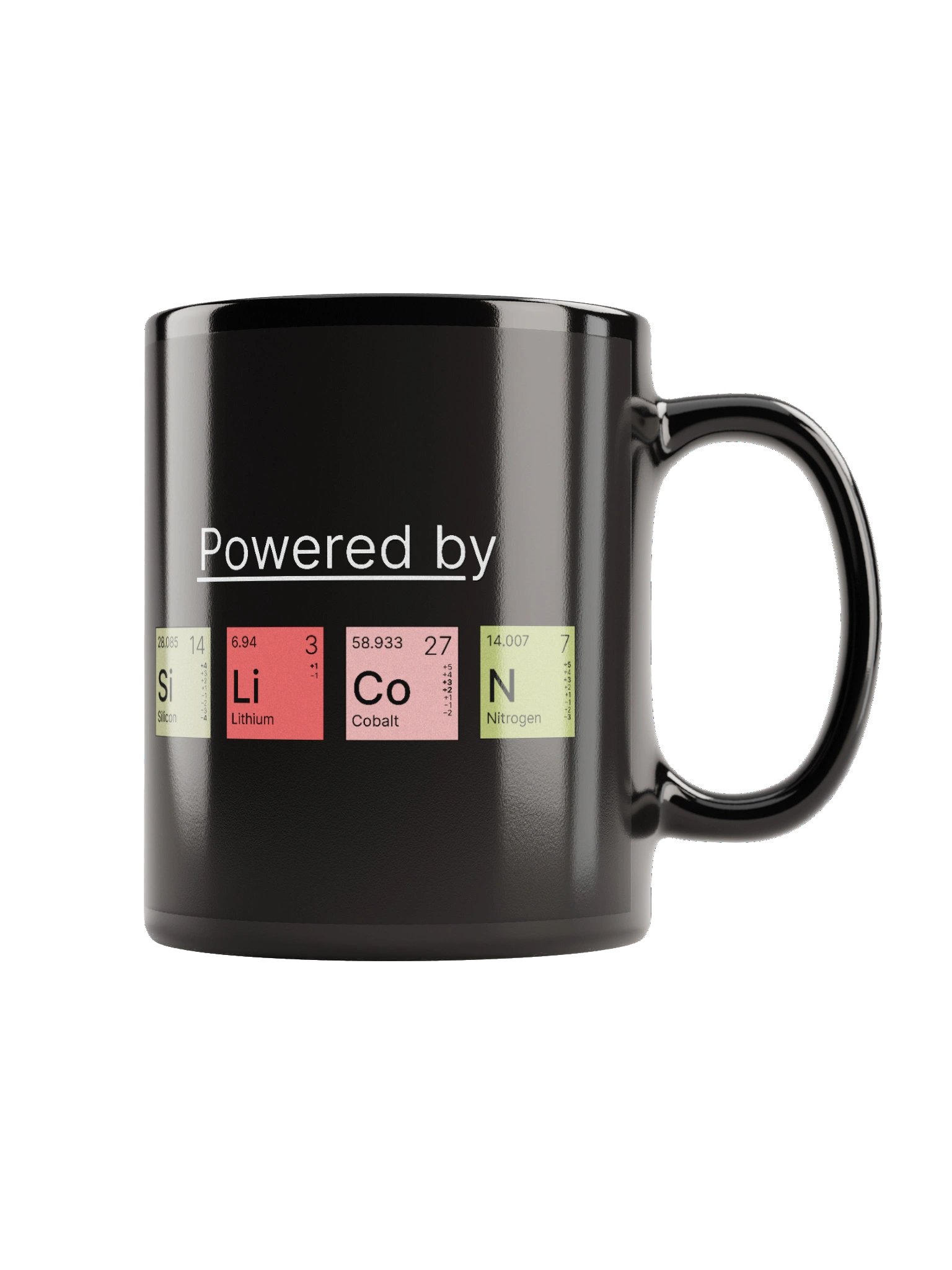 Powered by SiLiCoN - Black Glossy Mug product image (1)