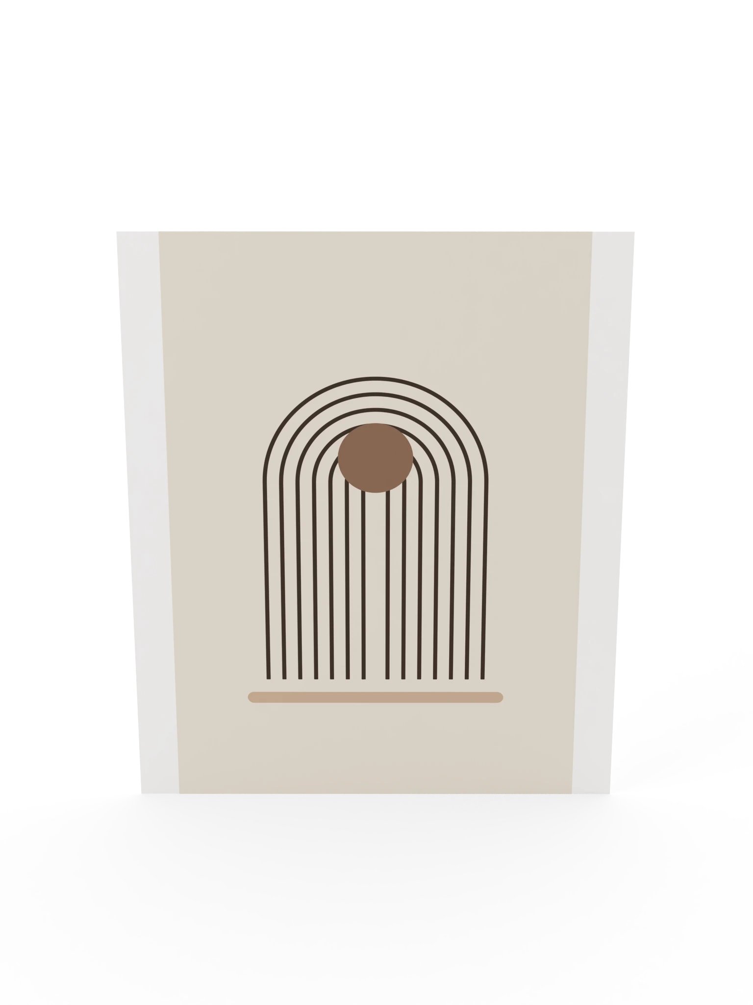 Minimalist Line Arch Print | Neutral Bathroom Wall Art product image (7)