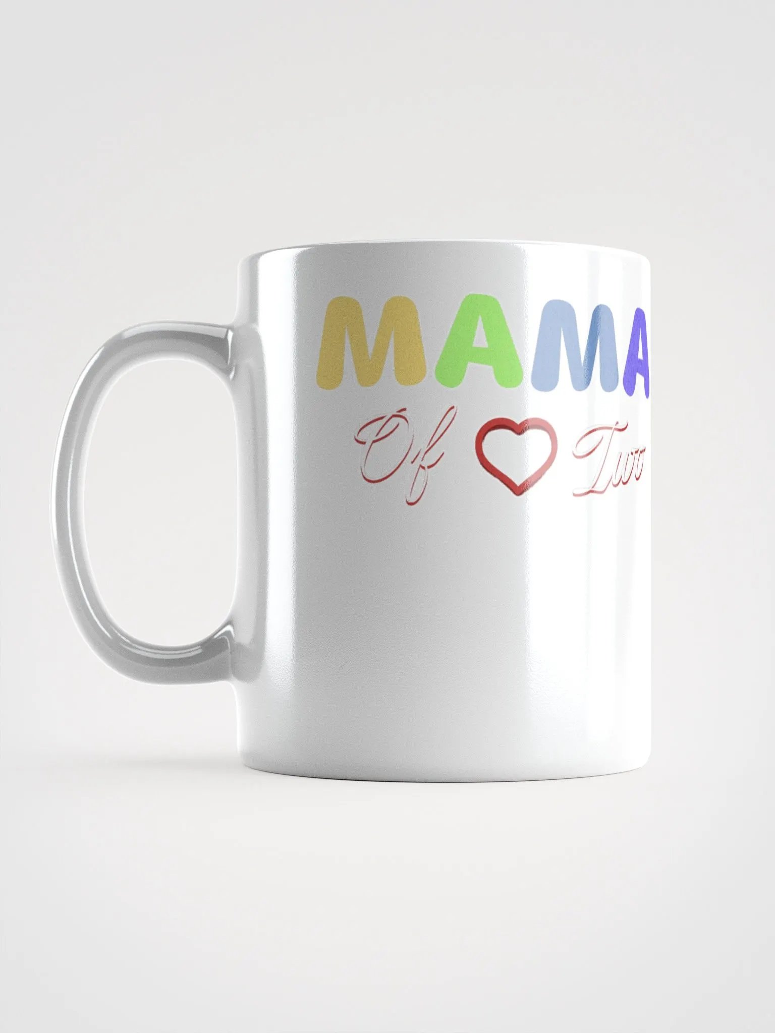 Mama of Two - Loving Family Design White Mug product image (13)