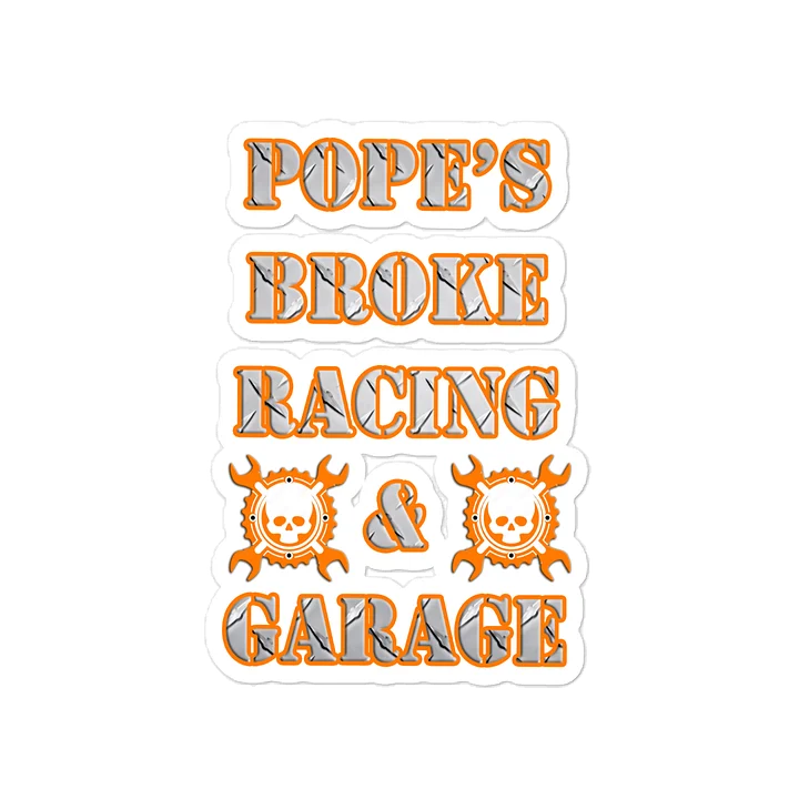 Pope’s Broke Racing Garage Skull Decal product image (2)