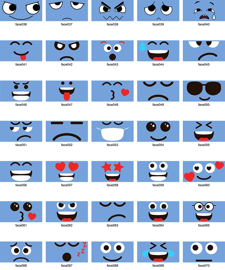 Individual Blue Faces product image (2)