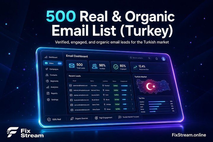 500 Real & Organic Email List (Turkey) product image (1)