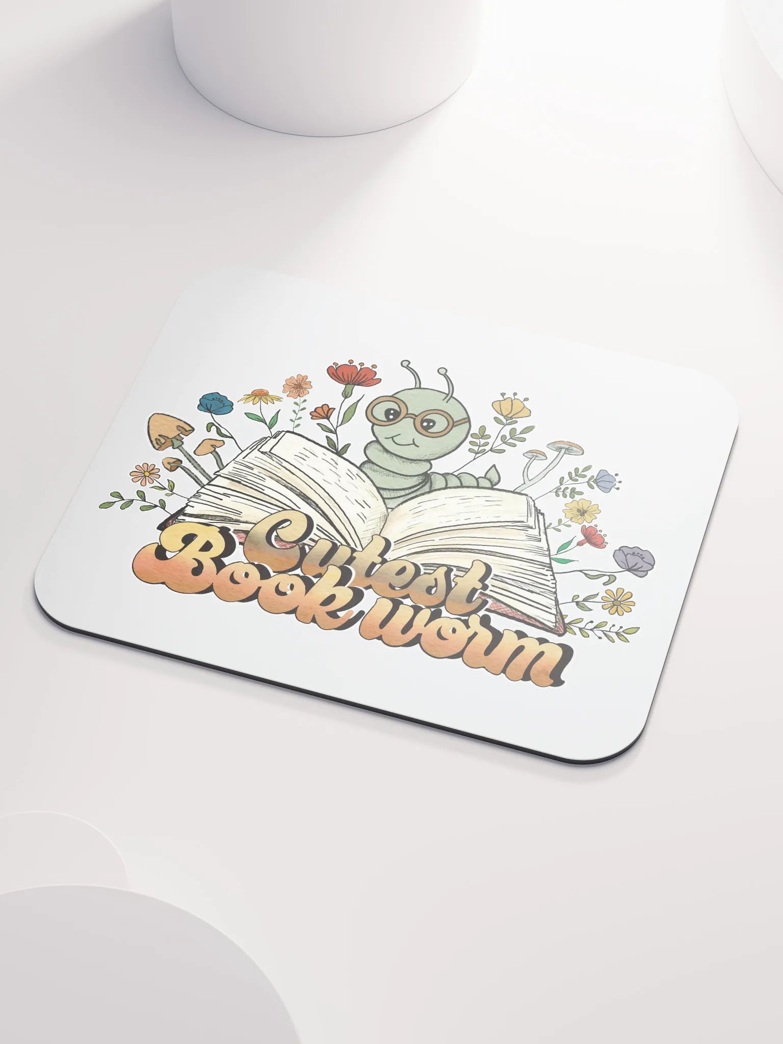 Cutest Bookworm Mouse Pad product image (3)