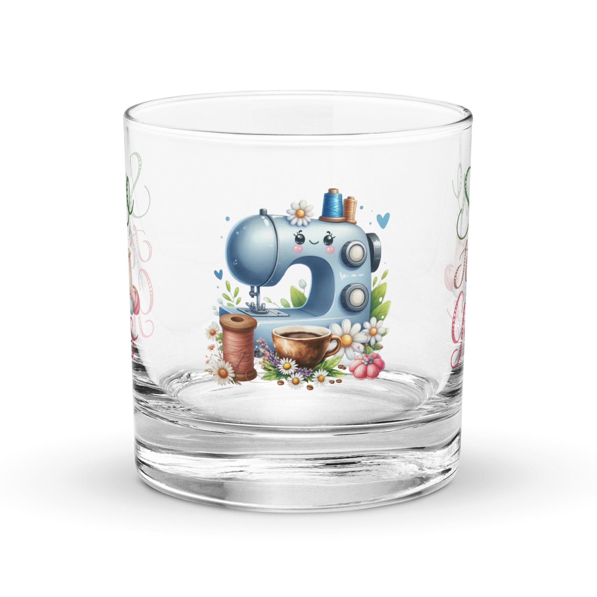 Sew It Goes Sewing Machine Rocks Glass product image (1)