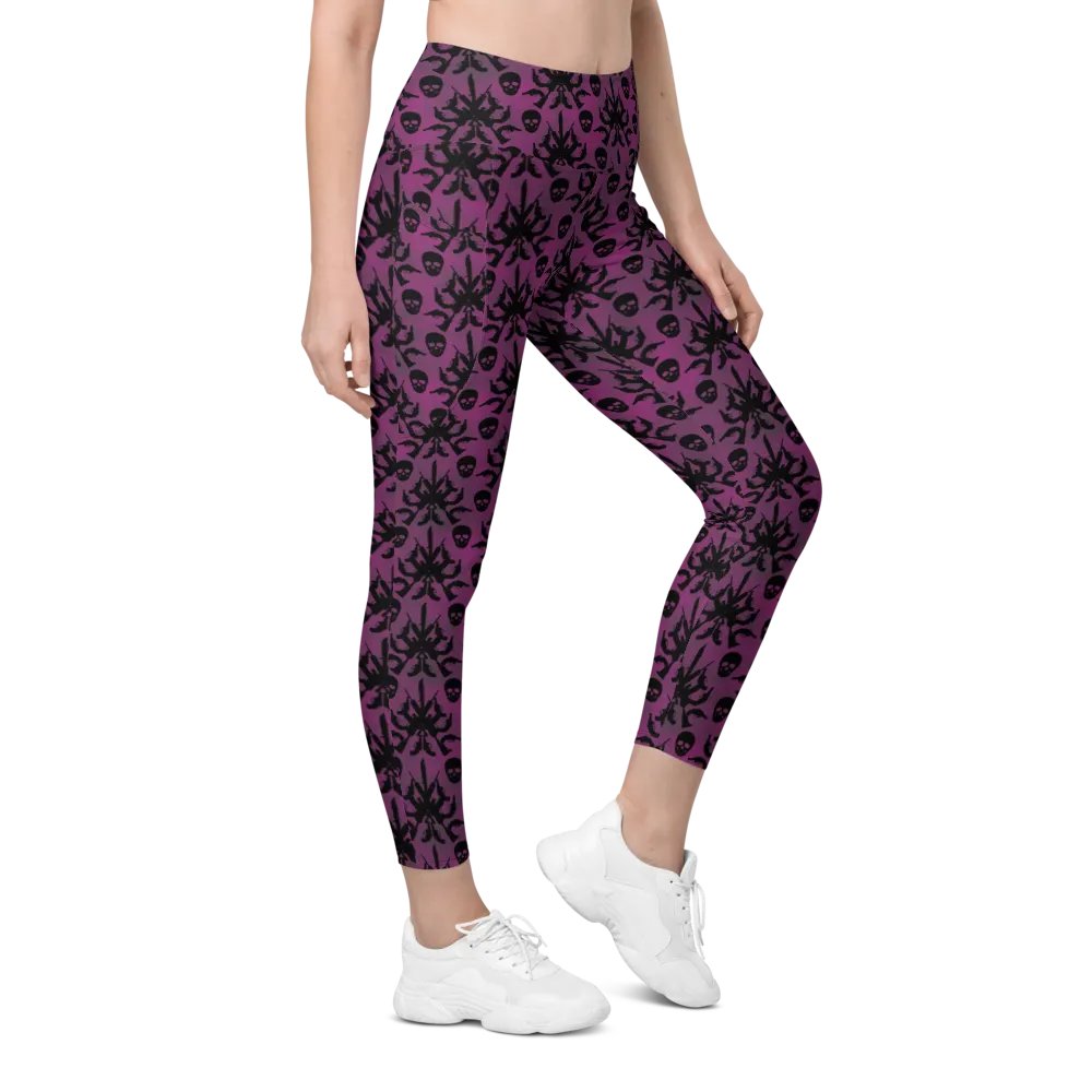 Gothic 2A High Waist Pocket Leggings - Pink product image (4)