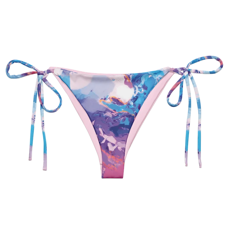 Triangle Bikini Bottom "Marble Effect Pastel Blue Purple Dreamy Waves" product image (2)