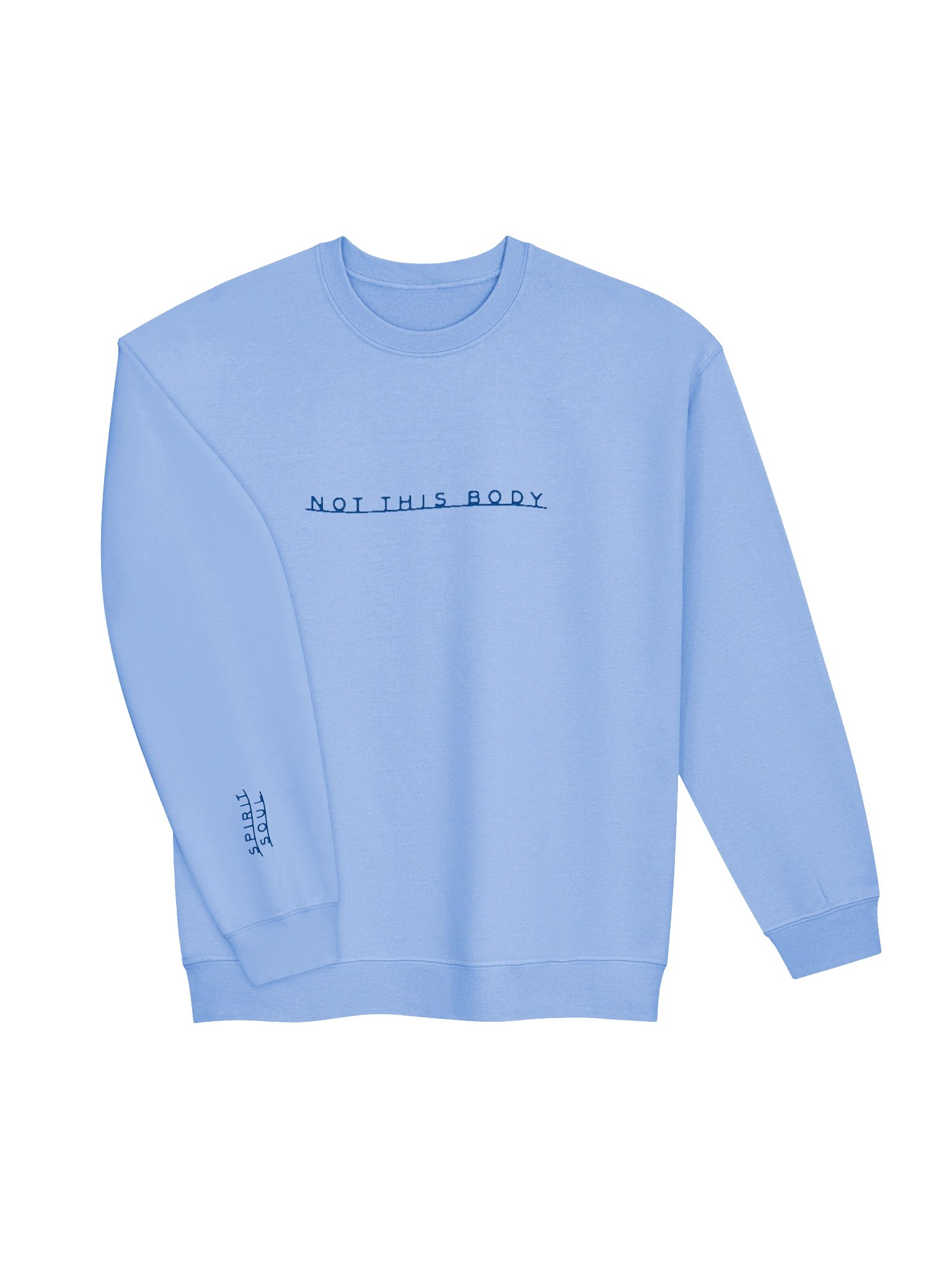 not this body sweatshirt - blue embroidery product image (3)