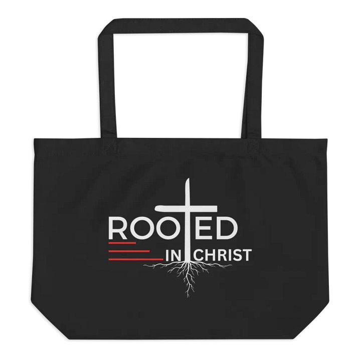 Rooted in Christ - Colossians 2:7 Organic Cotton Tote Bag product image (1)