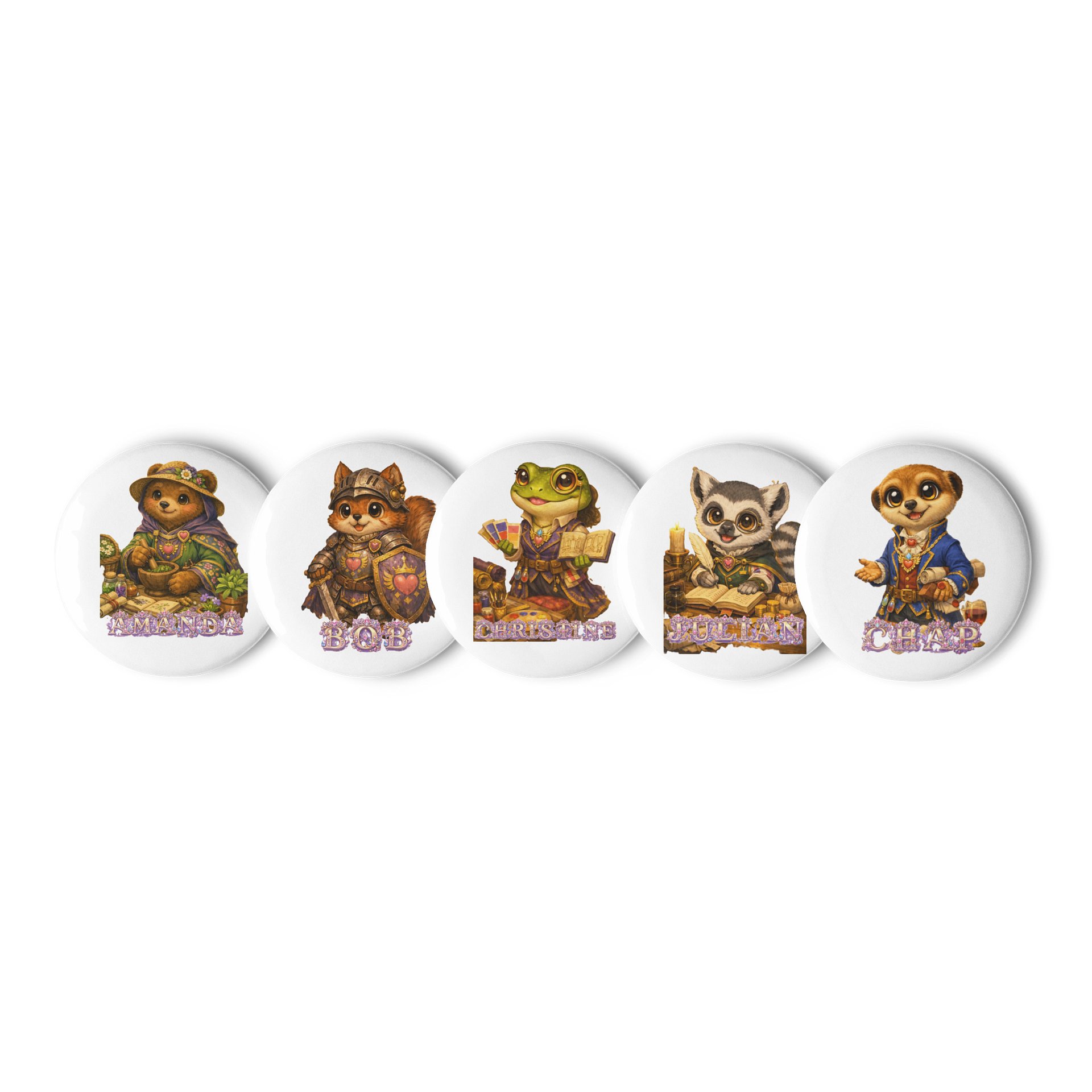 Kingdoms Court 2 Pin Button Set product image (1)