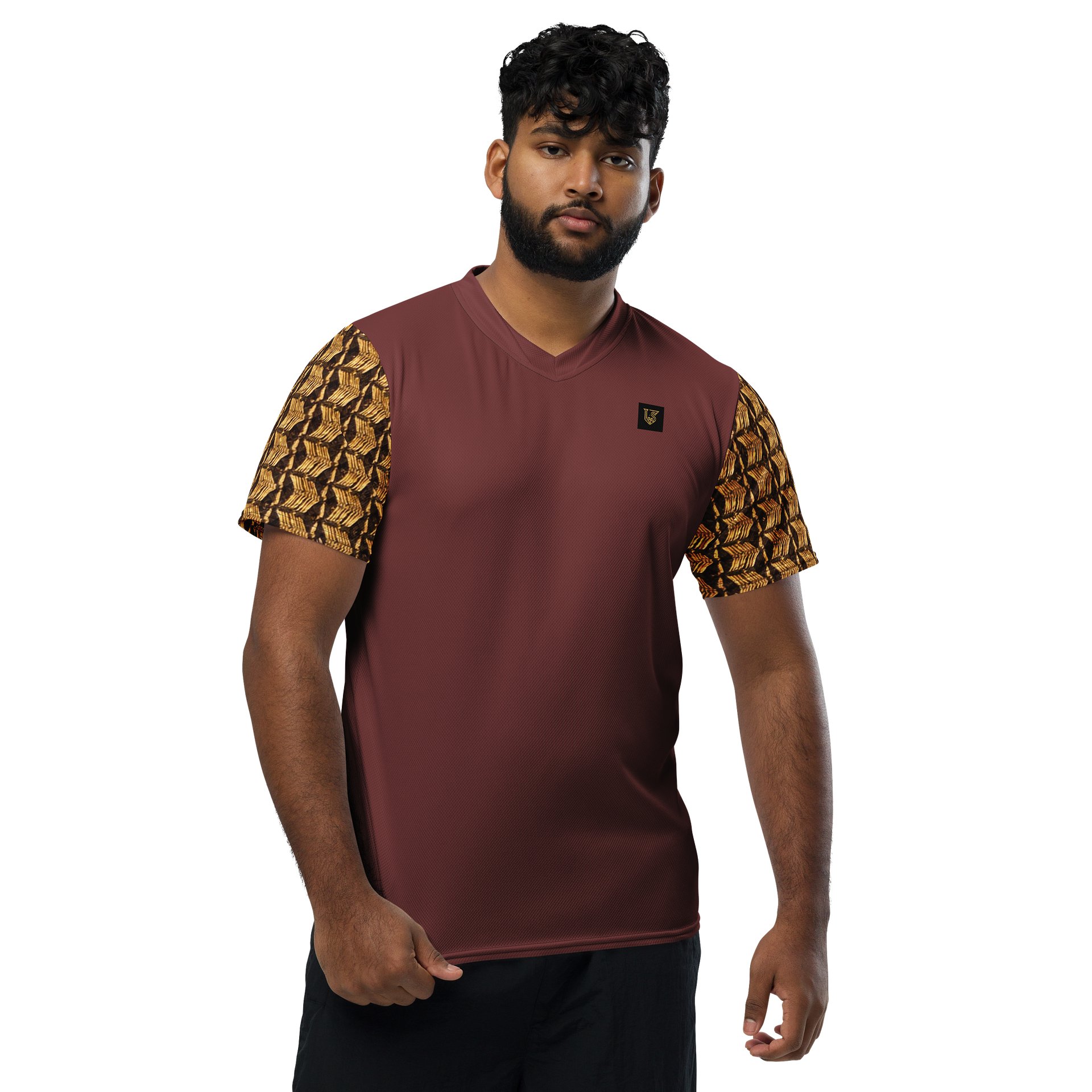 Lafate Store Designer Shirt Bronze Metal-Burgundy product image (1)