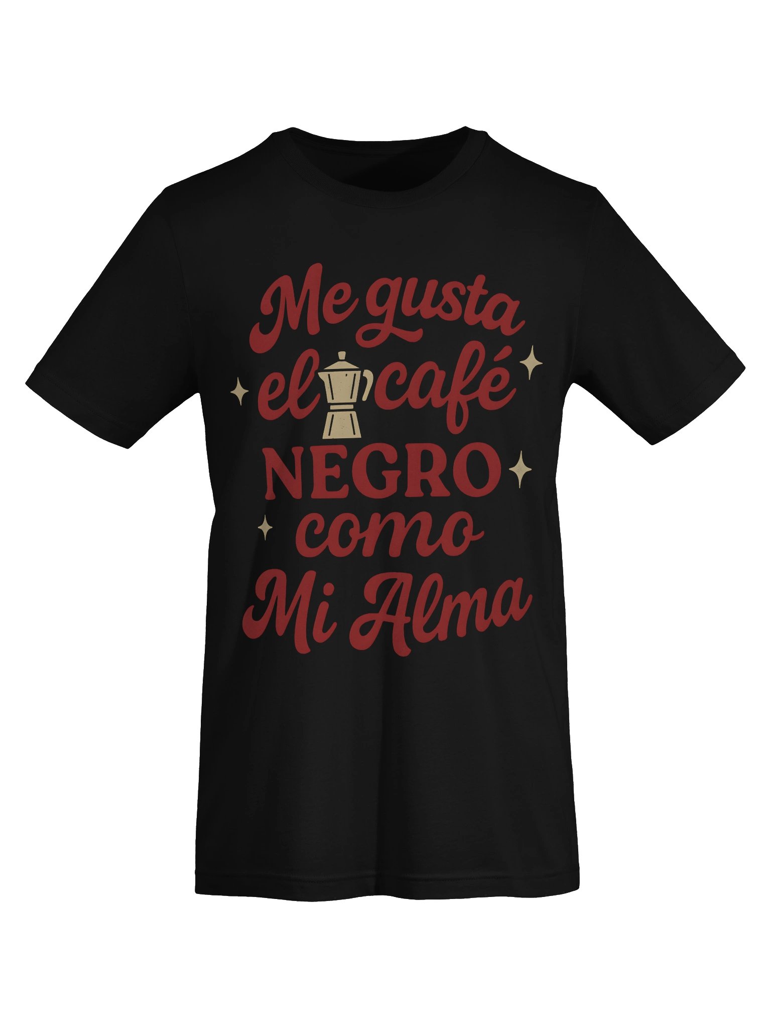 Me Gusta el Café Negro Como Mi Alma Camiseta Unisex product image (5)