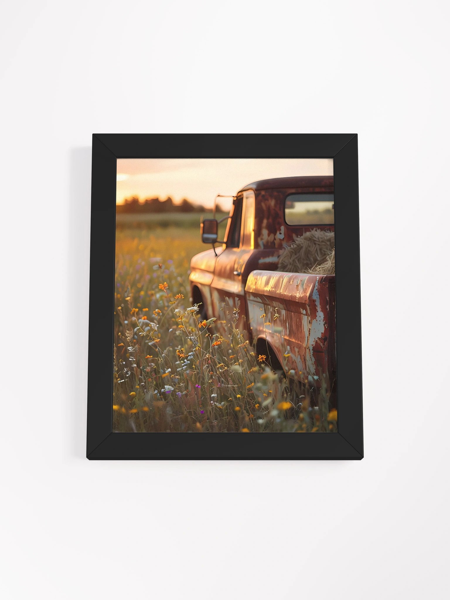 Golden Hour Rustic Truck Framed Poster product image (2)