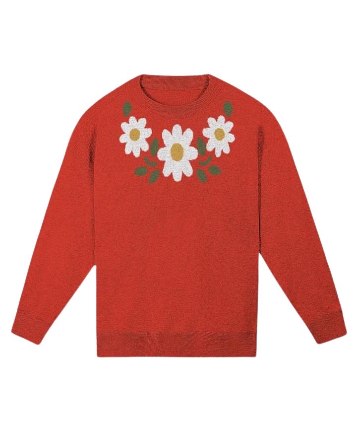 Flower Knitted Relaxed Sweater 2/3 product image (1)