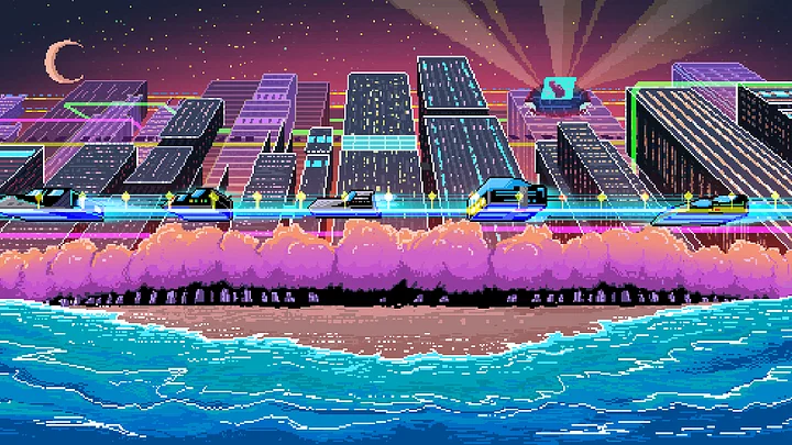 4K Synth City Desktop Wallpapers product image (1)