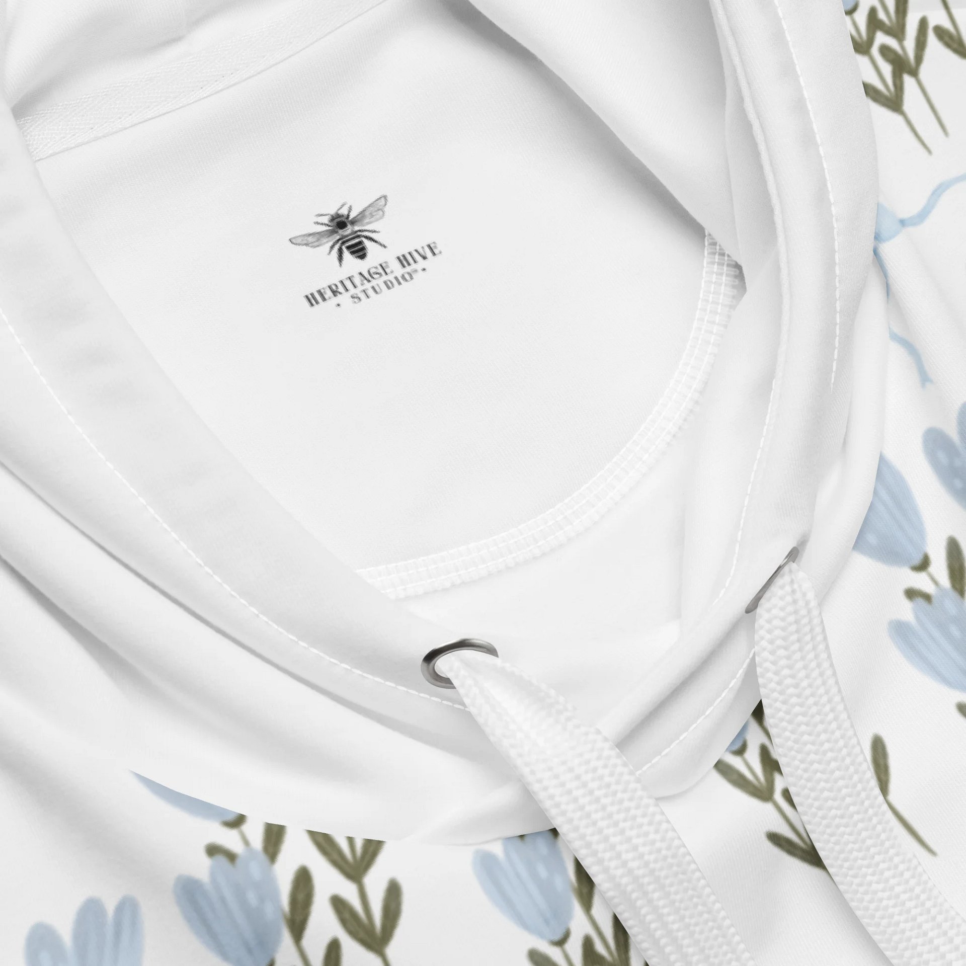 Snowdrops and Bows - Winter Fashion White Hoodie product image (2)