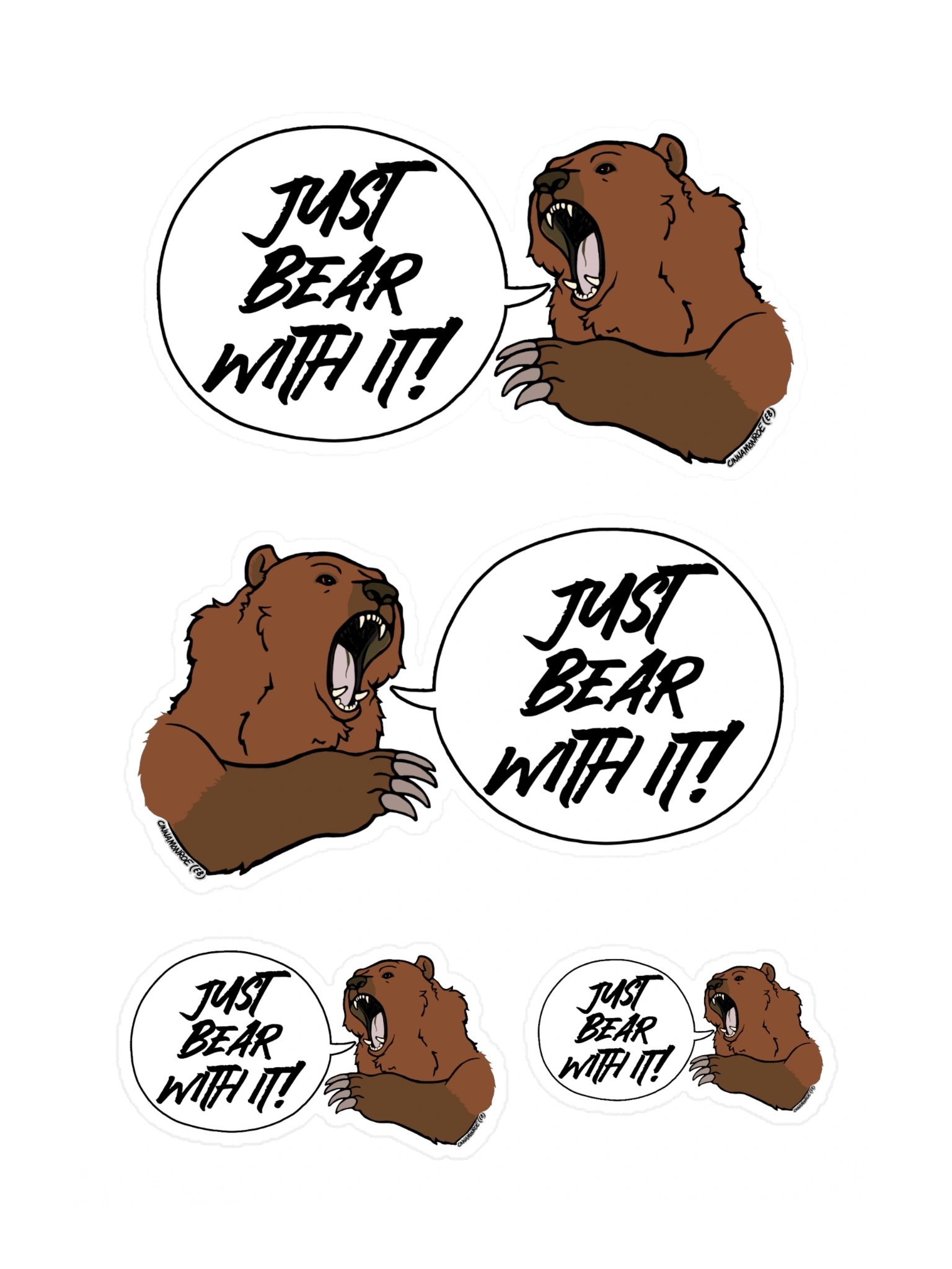 Just Bear With It! Sticker Sheet product image (3)