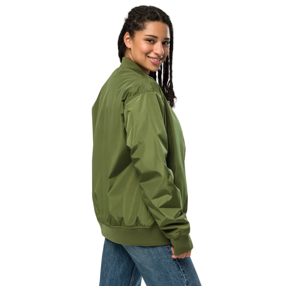TDS Music Unisex Recycled Bomber Jacket - Black & Army Green, Sustainable Style product image (9)