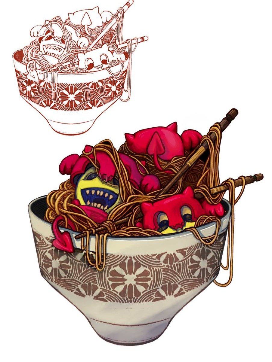 Pre-order "Noodle set" Artist Sticker Pack / 2 sheets A5 product image (1)