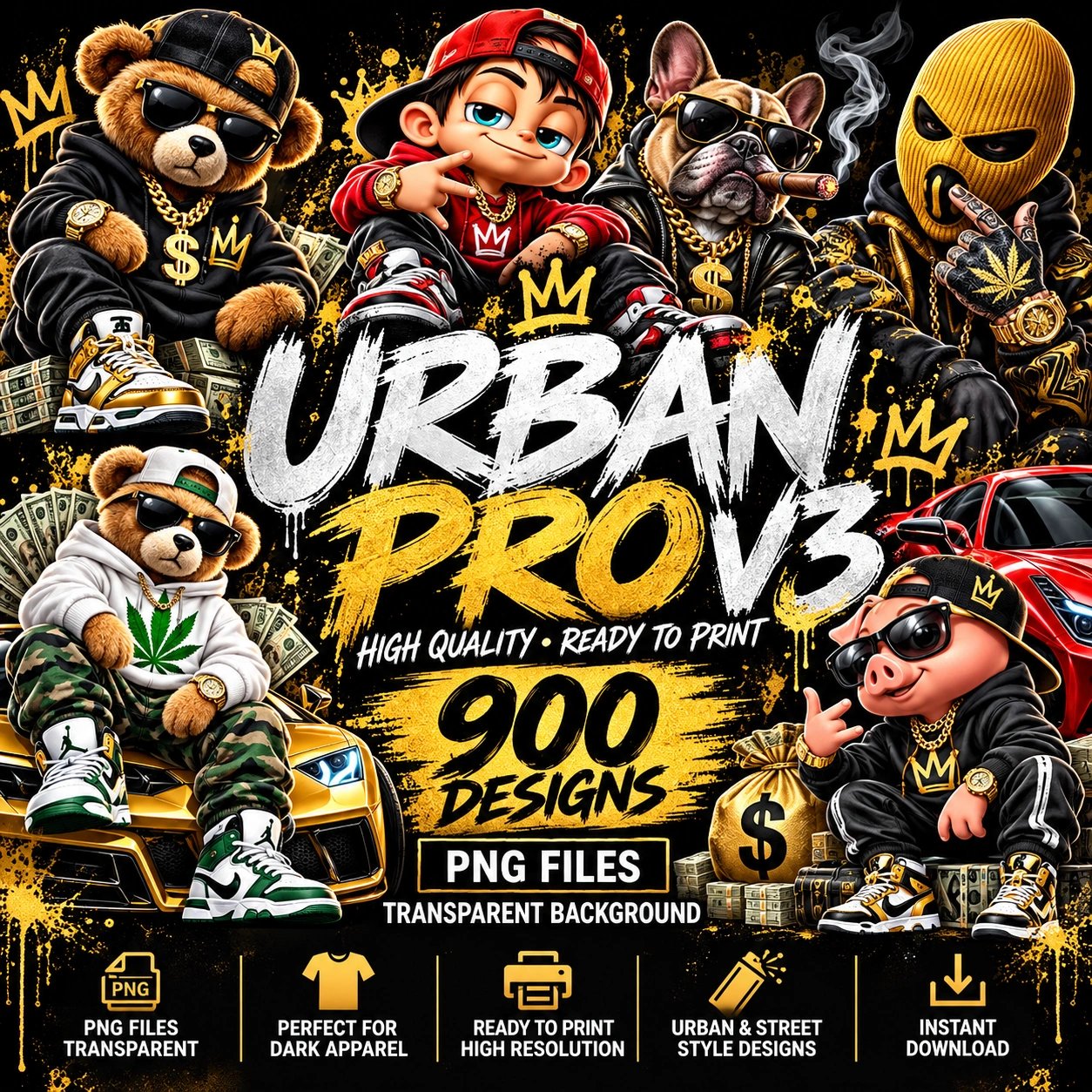 900+ Streetwear Designs Mega Bundle product image (1)