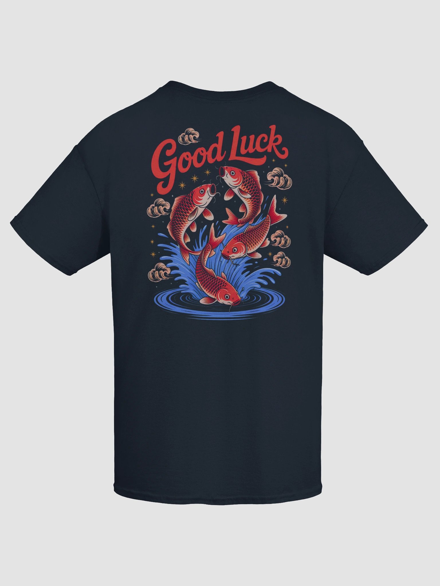Jumping Koi Good Luck T-Shirt product image (18)
