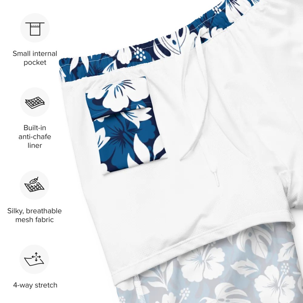 Hawaiian Tropical Hibiscus Flower Swimming Trunks product image (3)