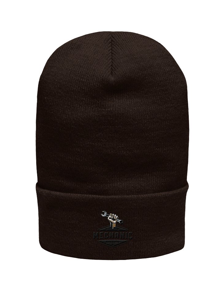 Yupoong Cuffed Beanie | The Mechanic Beanie | Wrench Logo Beanie | Auto Repair Hat | Garage Life Winter Cap product image (2)