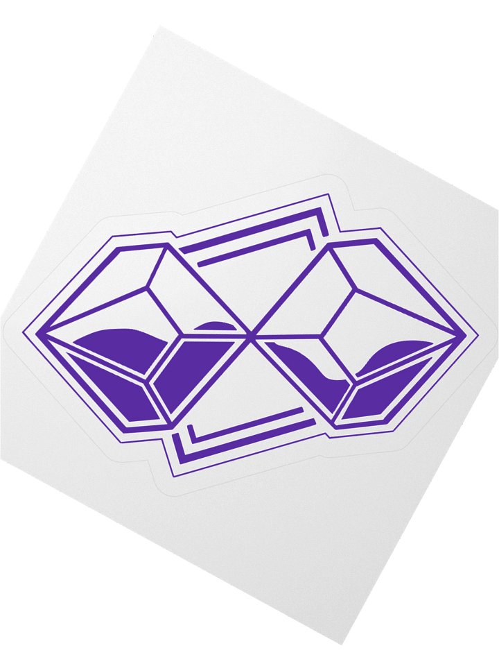 JRWI Dice Sticker (Purple & White) product image (2)