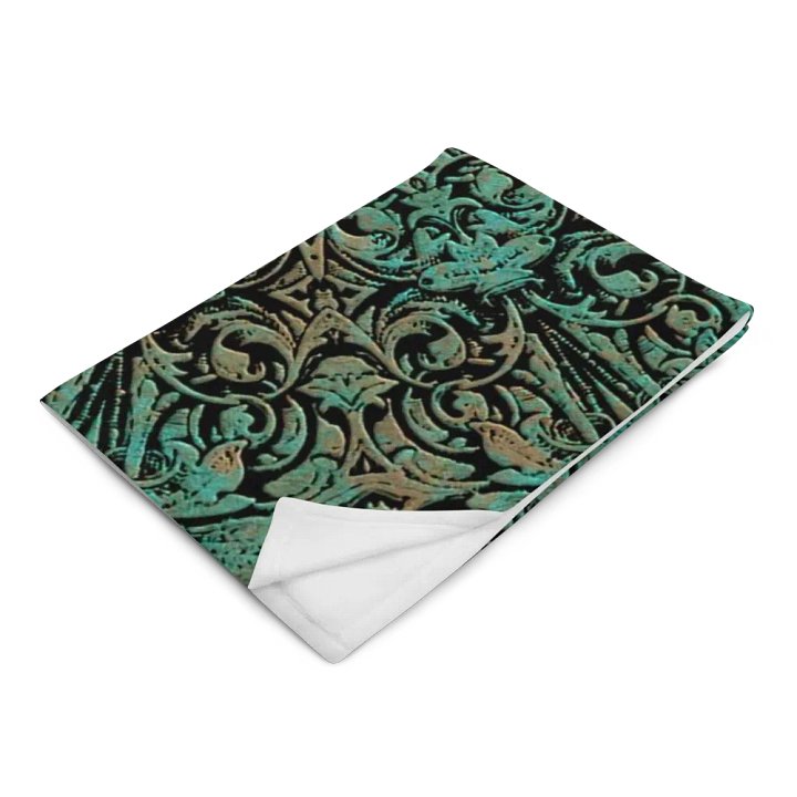 Copper Patina Floral Pattern Throw Blanket product image (14)