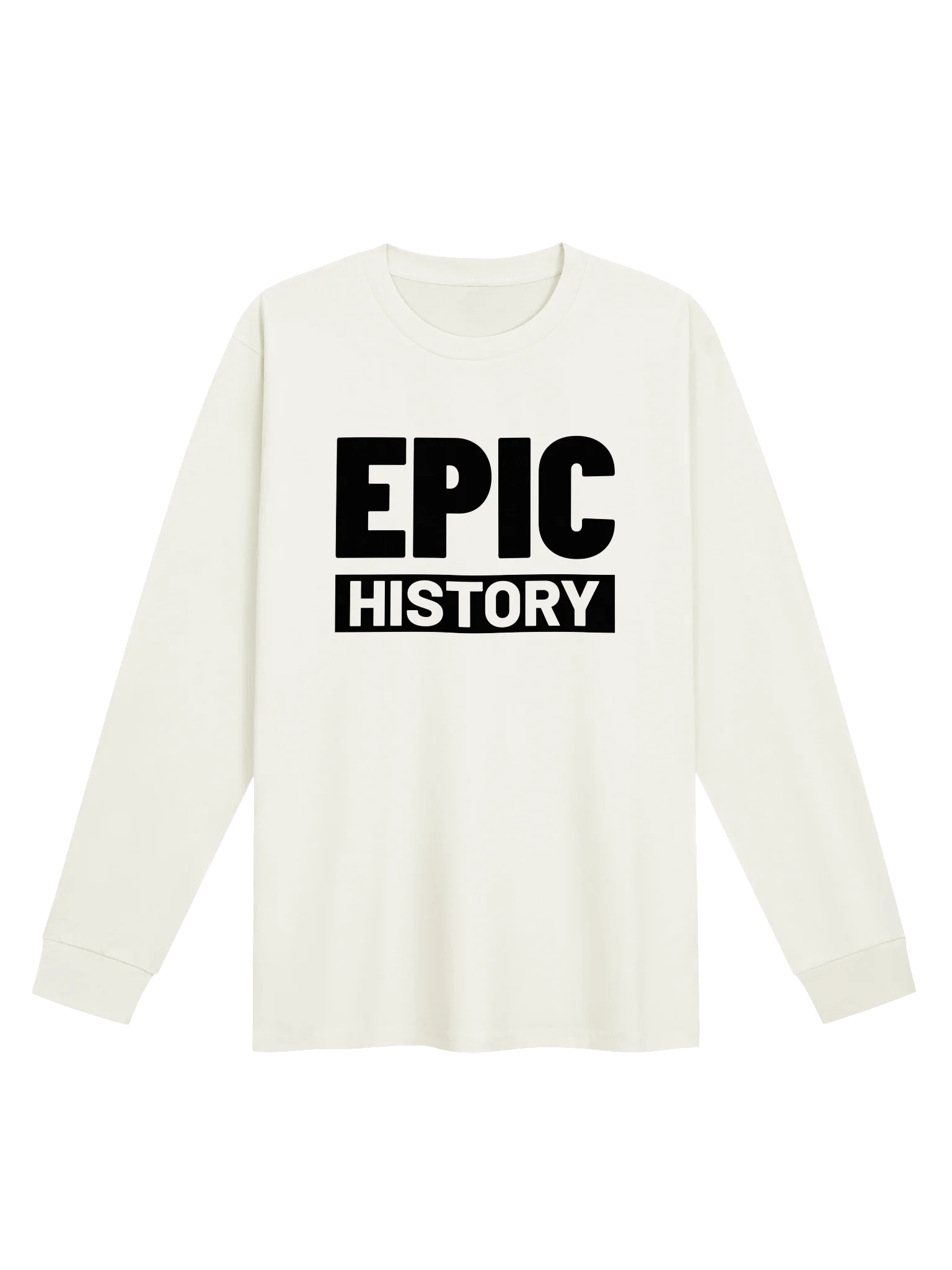 Epic History Logo - Long Sleeve T-Shirt (Black Logo) product image (1)