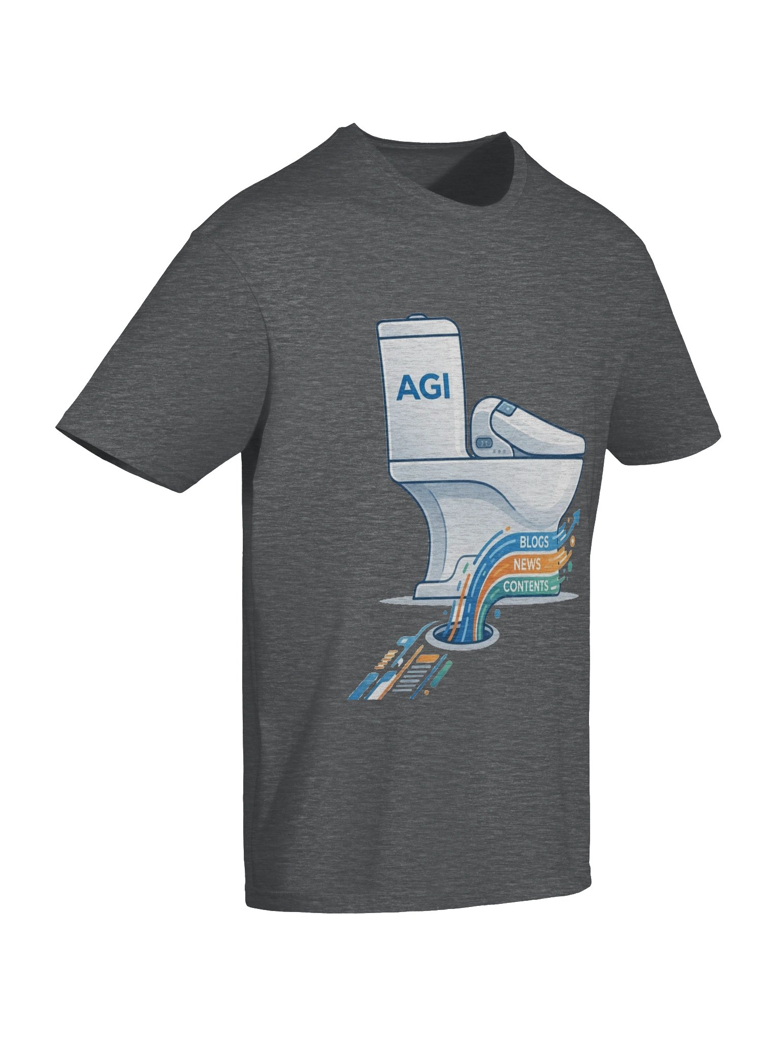 AI SLOP ECONOMY MEMES | AI Generated Content Meme T-Shirt for Developers & AI Tech Workwear product image (6)