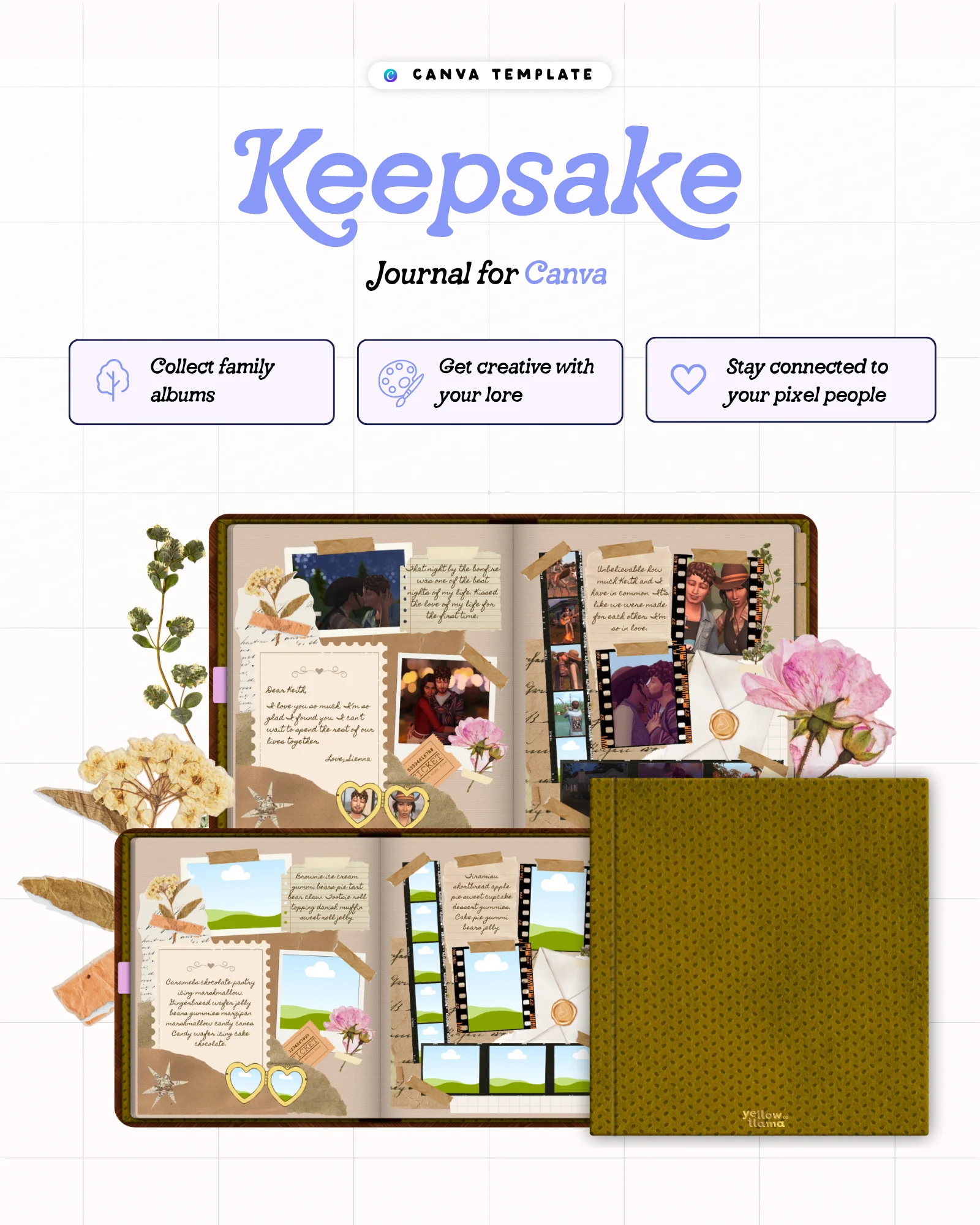 Keepsake Journal for Canva: Digital Scrapbooking for Creative Memory Keeping product image (1)
