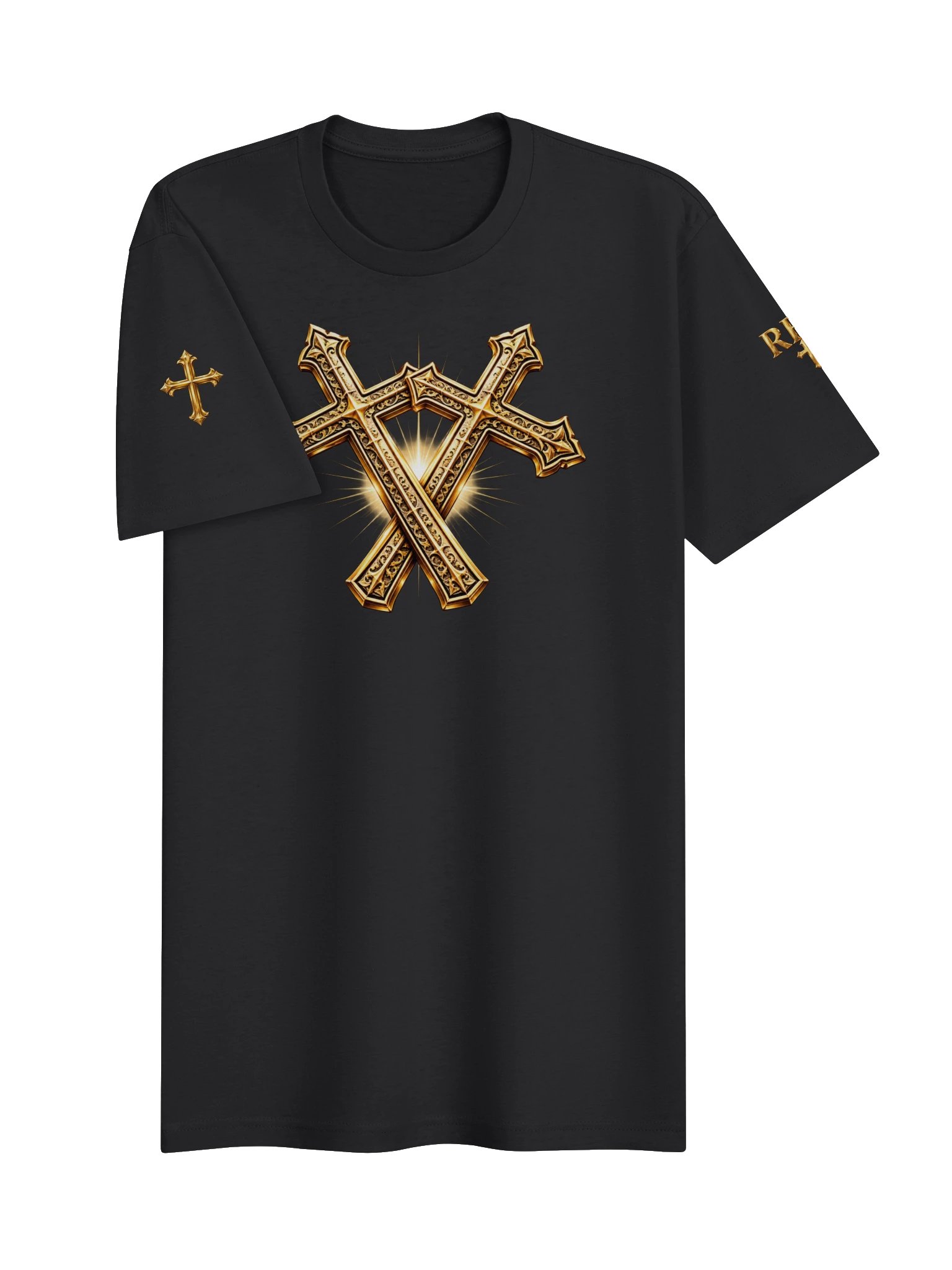 RBF Crossed Crosses — More Than Conquerors Black T-Shirt product image (3)