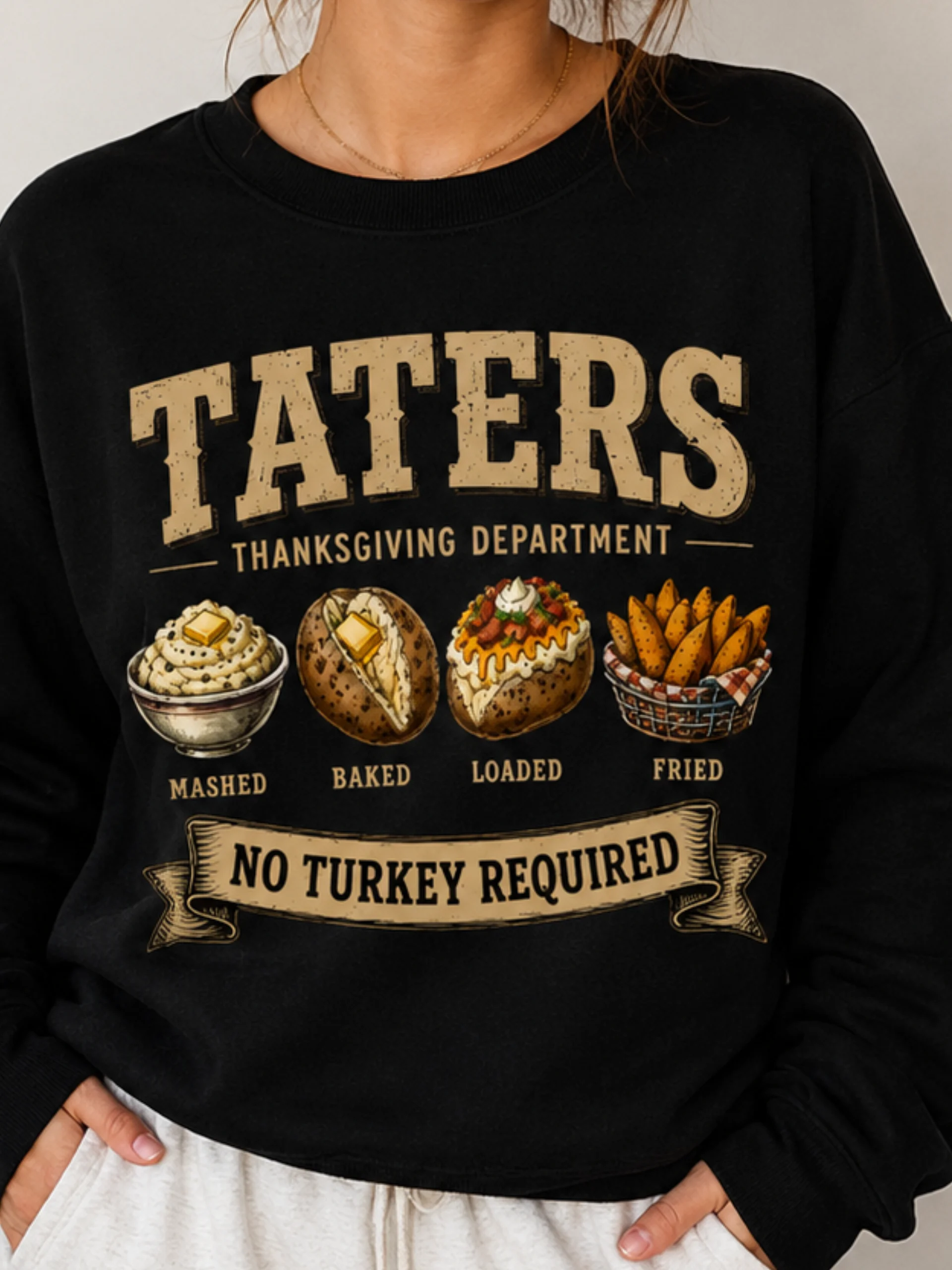 Vintage Taters Thanksgiving Department Crewneck product image (1)