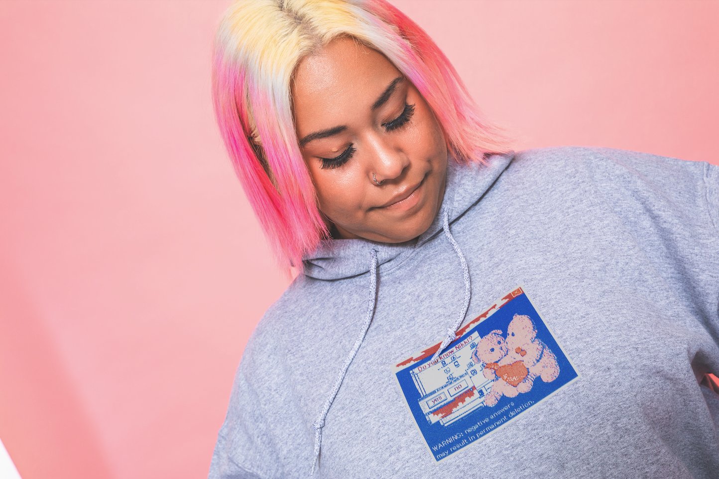 Twin Bears Hoodie - Grey product image (5)