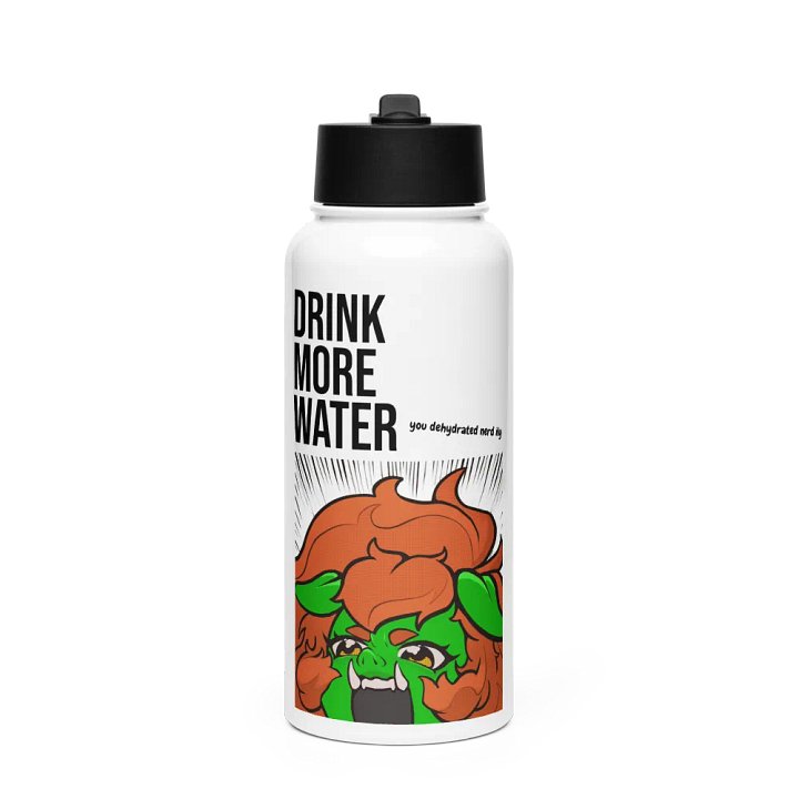 AGGRESSIVELY HYDRATE Stainless Steel Water Bottle product image (1)