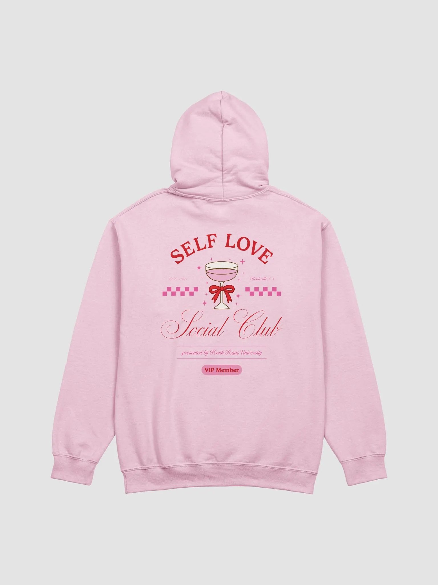 self love club printed hoodie (red lettering) product image (4)