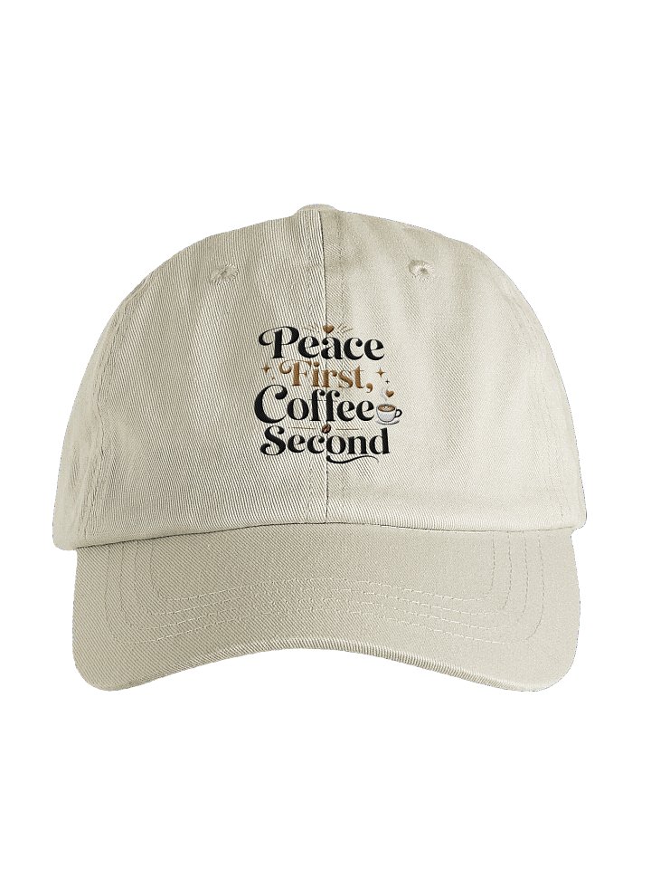 Peace First Coffee Second Typography Cap product image (1)